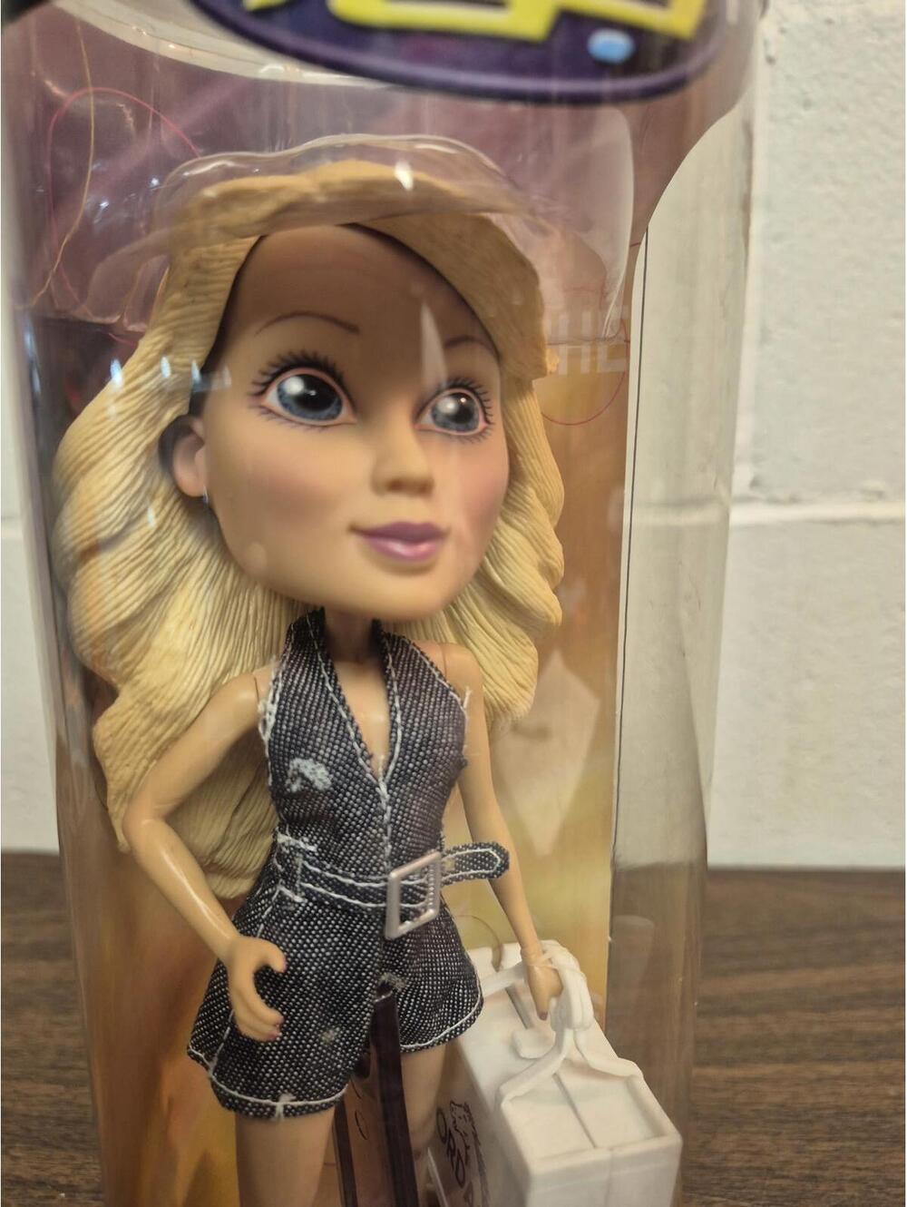 Fad Fashion Attitude Blonde Doll in Denim Romper